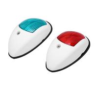 Alomejor 2 Pièces LED Feux de Navigation de Bateau DC 12V 3W IP66 étanche Marine Voile Lumineux Rouge Vert Lampe de Navigation pour Yacht Boat(Blanc)
