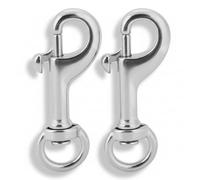 Alomejor 2 Pièces Mousquetons de Plongée en Acier Inoxydable 316 Mousqueton d'escalade Pince Robuste Lien Crochet Porte-clés