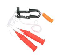 Alomejor 2 Pièces Pics de Pêche sur Glace, Pics de sécurité sur Glace en Plastique ABS et Acier Inoxydable avec Sifflet d'urgence, pour Accessoires de Randonnée et de Pêche en Plein Air (Corde