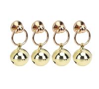 Alomejor 20 Ensembles de Rivets Cloche avec Anneaux de Traction, Décorations élégantes pour Projets D'artisanat du Cuir en Alliage de Zinc (GOLD)