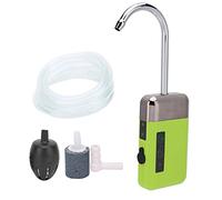 Alomejor 28132-210A Pompe à oxygène pour aquarium à induction avec lumière LED 210 A 3 modes Pompe à oxygène pour la pêche Lavage des mains et des mains