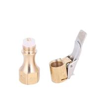 Alomejor 2PC Embout de Valve en Cuivre Durable avec Clip pour Gonflage de