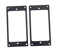 Alomejor 2pcs Cadre de Ramassage de Guitare Anneau de Ramassage en MéTal Humbucker pour Guitares éLectriques(Noir)