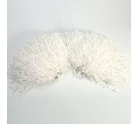 Alomejor 2pcs Cheerleading Pom Poms Fleurs à La Main Pompoms Pom-Pom Girl pour Le Sport Cheers Danse de Bal Fantaisie Robe Nuit Fête(Blanc)