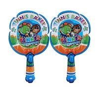 Alomejor 2pcs Jouet de Raquette de Badminton en Nylon gonflé avec Balle à Double et Non Toxique pour Les Enfants pour Les Enfants la Coordination œil-Main