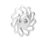 Alomejor 2pcs Poulie Dérailleur Arrière Poulie de de Vélo Poulie en Céramique Partie de Galet de Guidage du Dérailleur Arrière(11T-Argent)