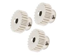 Alomejor 3 Engrenages de Moteur en Métal, Module M0.6, Pignon de Diamètre de Trou de 3,175 Mm avec Vis de Réglage, pour Moteur sans Balais de Camion de Voiture 1/10 RC (24T)