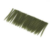 Alomejor 30 pcs/Sac 51 mm Manches Laisse de sécurité Clips Soft Queue, gommes Pivote à Changement Rapide pour Articles de pêche Manches, Vert foncé