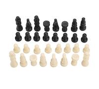 Alomejor 32pcs Solid Solid Chess Pieces Portables Fun Fun Entertainment Land Smooth Surfate pour Intérieur et Usage Extérieur