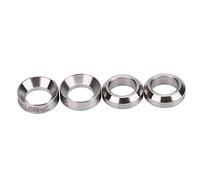 Alomejor 4 Pcs/Lot vélo Frein vis rondelle entretoise TC4 Titane étrier de Frein boulons Fixes Joint entretoise pour VTT vélo de Montagne(Couleur Titane)