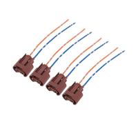 Alomejor 4 Pièces Faisceau de Câbles de Phare pour 9006 HB4 ABS Faisceau de Câbles de Prise de Phare DC12 à 24 V Connecteurs Femelles pour Phares Antibrouillard Ampoules Halogènes