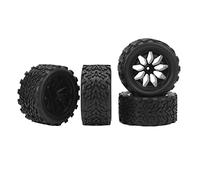 Alomejor 4pcs RC RC Autor Bikes and Peures Suggestions de Resébral Hit Grip pour 1/10 Voitures, Performances Stables pour Les Passionnés, Couleur Noire