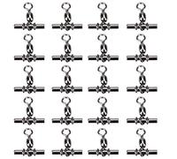 5 Types 20pcs de pêche émerillons connecteur en cuivre de pêche à sertir émerillon Ligne croisée Grue émerillon T Forme Baril Mousqueton Ligne connecteur(2#)