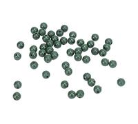 Alomejor 50 Pcs 8 Mm Space Beans, Bouchon de Ligne de Pêche en Gel de Silice avec Forme Ronde Douce pour la Pêche de Nuit ou la en Eau Profonde, Empêche Les Dommages à la Ligne (Green)