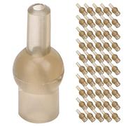 Alomejor 50 Pièces 17mm Pêche Tulipe Forme Tuyau en Caoutchouc Terminal Noeud Protecteur Noeud de Pêche Protecteur Tampon Perles Accessoire de Pêche
