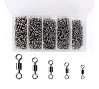 Alomejor 500 Pièces Baril Roulant Pivotant de Pêche Haute Performance dans la Pêche en Eau Salée Différentes Tailles Disponibles (400)