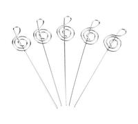 Alomejor 50pcs Porte-cartes Photo en Métal de qualité, Affichage de Trombone Mignon pour les Projets Faits à la Main de Bricolage, Forme de Note de 12 Cm X 2,4 Cm, Argent, Centre Commercial (Style