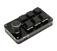 Alomejor 6 Mini Mini Clavier Mécanique avec Bouton, Clavier Programmable Portable pour Les Jeux, la Musique et Les Médias