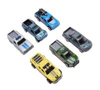 Alomejor 6 PCS Ensemble de Jouets de Voiture en Alliage en Alliage en Plastique Vintage, Trucs de Camionnette D'affichage de la Collection de Jouets de Réalistes