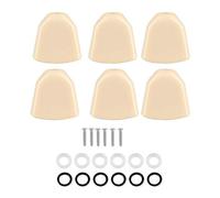 Alomejor 6 PCS/Ensemble Tuning Peg Heads Bouton de Réglage en Acrylique Mécaniques pour Guitare(Beige)