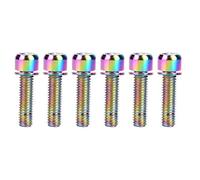 Alomejor 6 Pcs M5x25mm Hex Socket Head Vis À Billes Alliage Vélo Bouteille Support Vis Vélo Accessoire(Couleurs)