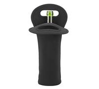 Alomejor 750 ML DE Vide DE VIN Couverture Protectrice Néoprène Main Main ISLUMÉ pour Les AMANIQUES VIN Rouge Noir