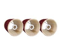 Alomejor Abat-jour en Tissu élégant à Clipser Rouge Vin pour Lampes à Bougies Murales, Transmission de la Lumière élevée pour un éclairage Doux et Chaud, 3 Pièces pour Chambre à Coucher, Salle D'étude