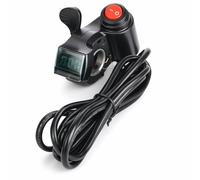 Alomejor Accélérateur de Pouce pour Vélo Électrique et Scooter Électrique avec Affichage LED Voltmètre et Interrupteur Compatible Véhicule Électrique