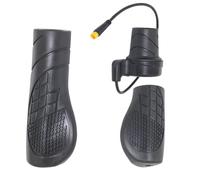 Alomejor Accélérateur Demi-torsion, Poignée en Caoutchouc Antichoc, Contrôle Précis de la Vitesse, Installation Facile pour Vélo électrique, Scooter et Moto, Guidon de 4,5 Cm (20X)