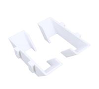 Alomejor Accessoires de Tennis, Support de Raquette de Tennis, Paquet de 2 Crochets de Rangement en Plastique avec Fixation Rapide pour Clôture de Court, Accès Facile Pendant Les Matchs (White)