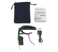 Alomejor Accordeur de Capodastre de Guitare 2 en 1, Pince de Réglage de Guitare Compacte à Affichage LED en Alliage de Zinc Rechargeable, avec Fonction de Réglage de la Lumière Courante, (COLORFUL)