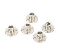Alomejor Accouplement D'arbre à de 5 Pièces de 6 Mm, Connecteur de Coupleur de Modèle de Guide Rigide en Acier, avec t Vis, pour Moteurs de Modèle RC et Transmission Mécanique