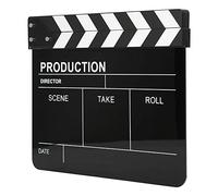 Alomejor Acrylic Clapperboard, 30x25cm Professional Movie Tool
