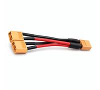 Alomejor Adaptateur de Connecteur de Batterie Parallèle XT60, Câble 14AWG pour RC Lipo avec Gaine en Silicone (1 Femelle et 2 mâles)