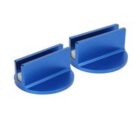 Alomejor Adaptateur de Cric Magnétique rainuré Bleu Durable pour la Plupart des Soudures par Pincement D'au Moins 3 Pouces pour L'entretien Automobile en Aluminium 2 Pièces