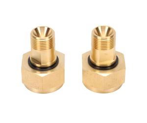 Alomejor Adaptateur de Cylindre en Laiton CGA-520 vers Connecteurs de Régulateur CGA200 pour équipement de Gaz Industriel 2 Unités
