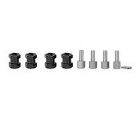 Alomejor Adaptateur de Pilote de Moyeu Hexagonal de Roue D'extension RC, Adaptateur D'extension de 12 Mm pour Piste de 1,9 Pouces avec Poids Léger, adapté pour D90 AX10 CC01 SCX10 (Black)
