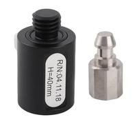 Alomejor Adaptateur de Poteau D'arpentage en Alliage D'aluminium, Adaptateur à Dégagement Rapide pour GPS, Filetage 5/8 Pouces X11, Longueur 40 Mm pour Prismes, GPS, RTK. Convient aux Trépieds et