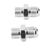 Alomejor Adaptateur de Refroidisseur de Transmission, Raccords de Refroidisseur de Transmission en Métal et Caoutchouc 6AN à 1 4 Pouces NPSM, Port Avant Arrière avec Joints Toriques pour GM TH350