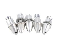 Alomejor Adaptateur de Support D'hélice de 5pcs pour Les Moteurs sans Pinceau RC Frequeo -Props Accessoires Tailles Métal argenté Haute qualité, Idéal pour Les Amateurs RC (Taille de minerai 3,17 mm)