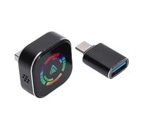 Alomejor Adaptateur de Voiture Filaire vers sans Fil pour Auto et, Système de Véhicule Plug and Play 2 en 1, Mini unité Noire
