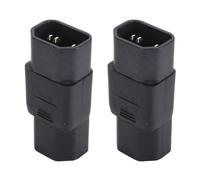 Alomejor Adaptateur UPS IEC320 C14 vers C21 Adaptateur d'alimentation Robuste pour Serveurs et PDU Design Plug and Play Facile à Utiliser Matériau en Cuivre PVC 2 Pièces