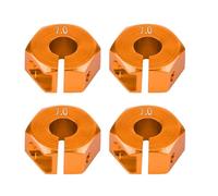 Alomejor Adaptateurs de Moyeu Hexagonal de Roue RC, Adaptateur en Alliage d'aluminium avec Installation Facile pour Voitures de Sport et Tout-Terrain RC à l'échelle 1/10 (Or 7,0MM)