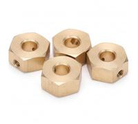 Alomejor Adaptateurs Hexagonaux de Roue RC 12mm Moyeu Hexagonal de Roue en Laiton Adaptateur d'entra Nement Hexagonal de Voiture RC Pices D'extension de Rechange RC(6mm)