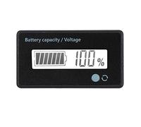 Alomejor Affichage de la capacité de la Batterie 12-84 V, Indicateur LCD avec Alarme Sonore et Lumineuse pour Batteries au Plomb et au Lithium (lumière blanche)