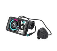 Alomejor Affichage de Vélos électriques, Affichage de Vélo électrique ABS avec Compteur LCD Couleur et Câble étanche à 5 Conducteurs pour Guidon de 22,2 Mm