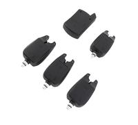 Alomejor Alarme de Morsure de Pêche avec Récepteur, Bouton de tonalité de Volume à sensibilité Réglable, Alerte Lumineuse Visuelle, avec LED Lumineuse pour la Pêche de Nuit, 4 Pièces