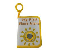 Alomejor Album Photo de Famille Soft First, sans Danger pour les Tout-petits, Taille Compacte Pouvant Contenir 7 Photos pour les Activités de Création de Liens (YELLOW)
