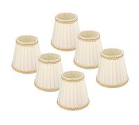 Alomejor Alomejor 6 Petits Abat-jour en Lin Durables pour L'installation D'ampoules à Clipser de Lustre, évitent les Problèmes de sécurité pour les Accessoires D'éclairage de Chambre et de Hall