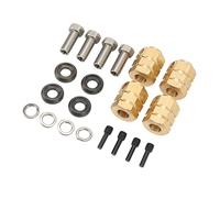 Alomejor Alomejor Adaptateur d'extension RC, Coupleur en Laiton avec écrou de Verrouillage Intérieur pour Voiture 1/10, usiné CNC pour des Performances Stables (20MM) (15mm)